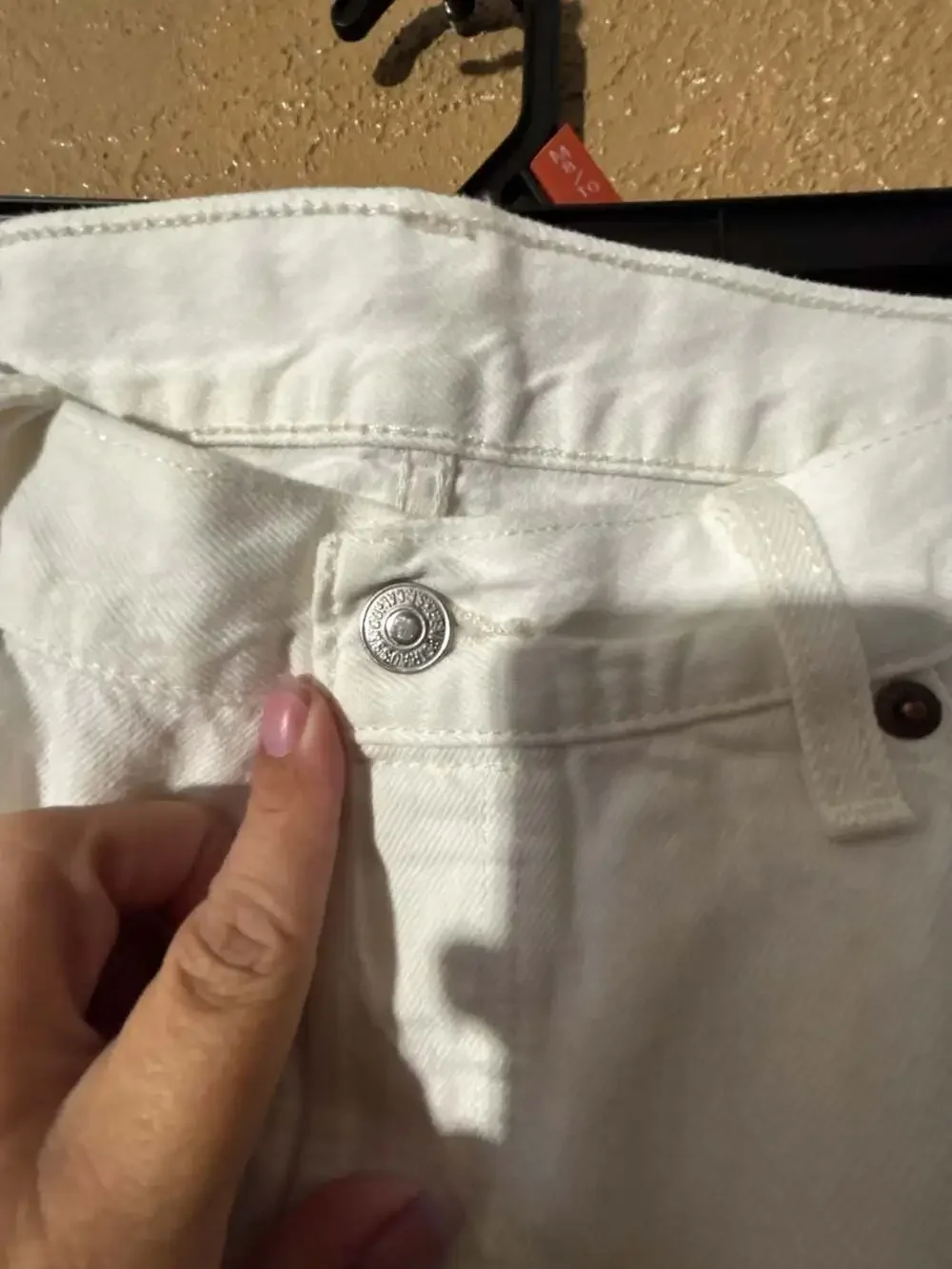 Levi's 501 Original Fit White Straight Leg Jeans W34 L30